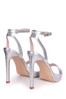 Linzi Silver Higher Love PU Open Back Barely There Stiletto Sandal