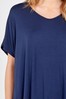 Blue Vanilla Navy Basic Oversized Tee T-Shirt
