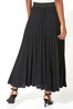 Roman Black Pleated Maxi Skirt