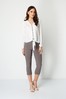 Roman Chocolate Cropped Stretch Trouser