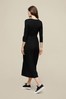 Dorothy Perkins Black Materntiy 3/4 Sleeve Dress