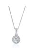 The Diamond Store Lab Diamond Halo Pendant Necklace 0.25ct H/Si in 9K White Gold