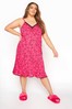 Yours Curve Pink Lips Print Chemise