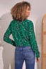 Love & Roses Green Animal Regular Patch Pocket Shirt