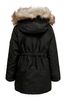 ONLY KIDS Black Faux Fur Parka Coat