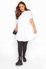 Yours Curve White Curve Tiered Smock Tunic Blouse
