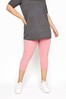 Yours Curve Pink Curve Cropped Leggings