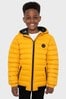 Threadboys Yellow Cole Hooded Padded Jacket