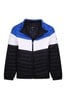 Threadboys Blue Paul Colourblock Puffer Jacket