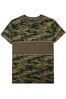 Threadboys Khaki Quinn Camo Colourblock T-Shirt