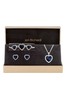 Jon Richard Blue Silver Plated Montana Heart Set - Gift Boxed