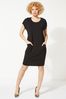 Roman Black Relaxed Fit Crepe Dress