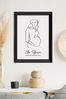 Personalised Line Art Mum to Be Framed Print by Treat Republic