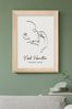 Personalised Newborn Baby Line Art Framed  Print by Treat Republic