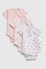 Gap Pink Floral 3 Pack Short Sleeve Baby Bodysuits