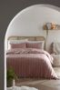 Appletree Coral Pink Delta Stripe Duvet Cover and Pillowcase Set