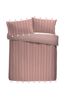 Appletree Coral Pink Delta Stripe Duvet Cover and Pillowcase Set