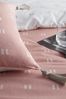 Appletree Pink Double Tick Duvet Cover and Pillowcase Set