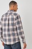 Neutral/Tan Brushed Flannel Check Long Sleeve Shirt