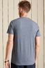 Superdry Frosted Navy Grit Organic Cotton Vintage Embroidered T-Shirt