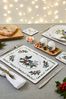Pimpernel Set of 6 White Holly & Ivy Placemats and Coasters
