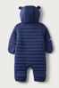 The White Company Baby Blue Quilted Pramsuit