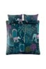 Sara Miller Jade Green Elephants Oasis Duvet Cover and Pillowcase Set