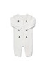 Mamas & Papas White Embroidered Bears Romper