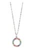 Radley Sterling Silver Pendant Necklace with Rainbow Stones