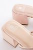 Nude Cream Regular/Wide Fit Forever Comfort® Two Band Block Heel Mules
