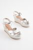 Silver Regular/Wide Fit Forever Comfort® Open Toe Wedges