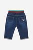 Baby Boys Cotton Denim Trousers in Blue