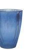 Ivyline Blue Navy Ribbed Tall Vase