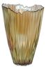 Ivyline Brown Mocha Rippled H25cm Glass Vase