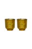 Ivyline 2 Pack Gold Metallic Gold Glass Tealight Holders