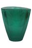 Ivyline Green Christmas Green Tall Ribbed Vase