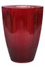 Ivyline Red Christmas Tall Red Ribbed Vase