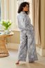 Laura Ashley Grey Button Through Pyjama Set