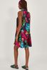 Monsoon Blue Bria Palm Print Halter Dress in Sustainable Viscose