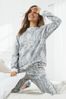 Laura Ashley Josette Grey Cotton Pyjama Set