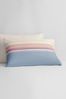 Sheridan Blue Raye Stripe Cotton Sateen Duvet Cover and Pillowcase Set