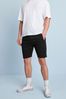 Black/Grey Straight Zip Pocket Jersey Carpenter Shorts