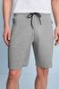 Black/Grey Straight Zip Pocket Jersey Shorts
