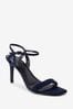 Navy Blue Extra Wide Fit Forever Comfort® Strappy Skinny Heel Sandals