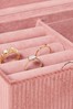 Oliver Bonas Pink Keiko Pink Velvet Jewellery Box