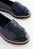 Navy Blue Standard Fit (F) School Tassel Loafers