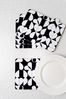 Beau And Elliot Set of 4 White Monochrome Brokenhearted Placemats