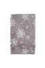 Gallery Direct Natural Christmas Snowflake Natural Flannel Fleece Throw