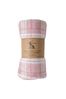 Gallery Home Pink Checked Rolled Fleece Throw