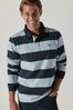 Crew Clothing Company Blue Heritage Stripe Rugby Shirt